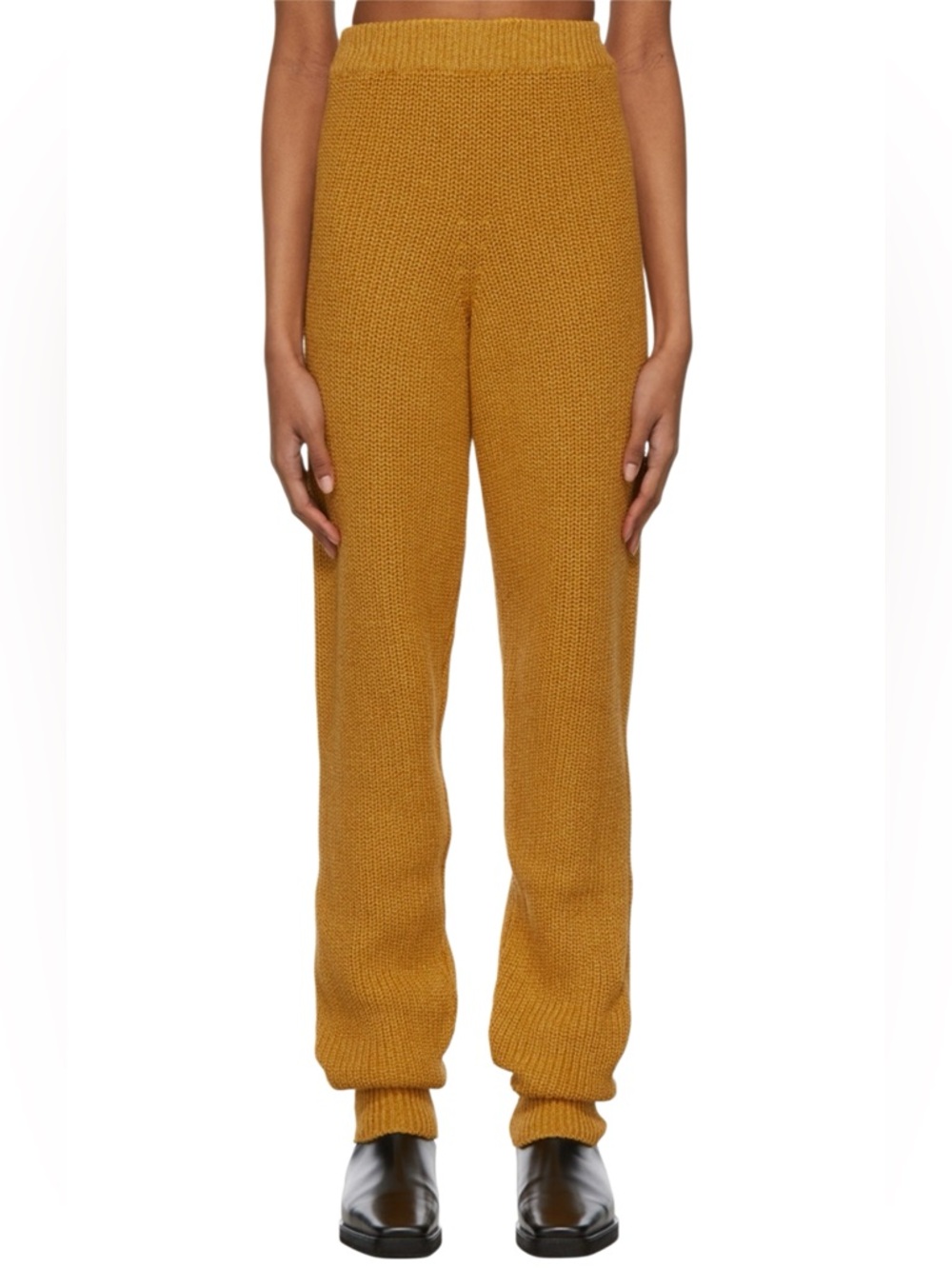 Baserange Yellow Mea Lounge Pants Knit Size Medium